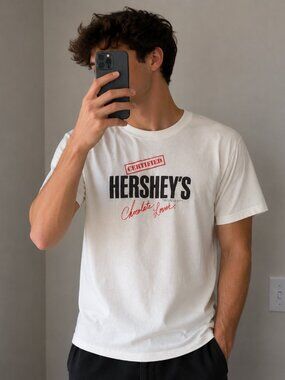 1980's Hershey's Vintage Chocolate Lover Tee Shirt XL